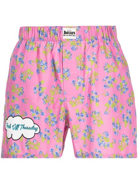 Geblümte shorts mit print Duoltd pink