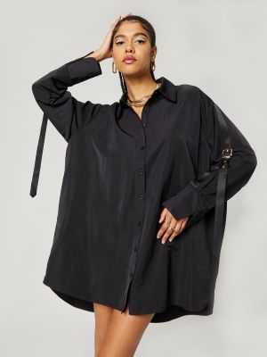 Robe chemise Hoermanseder X About You noir