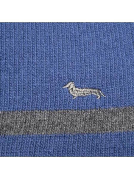 Bufanda de lana de cachemir con estampado de cachemira Harmont & Blaine azul