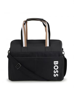 Чанта с принт Boss Kidswear черно