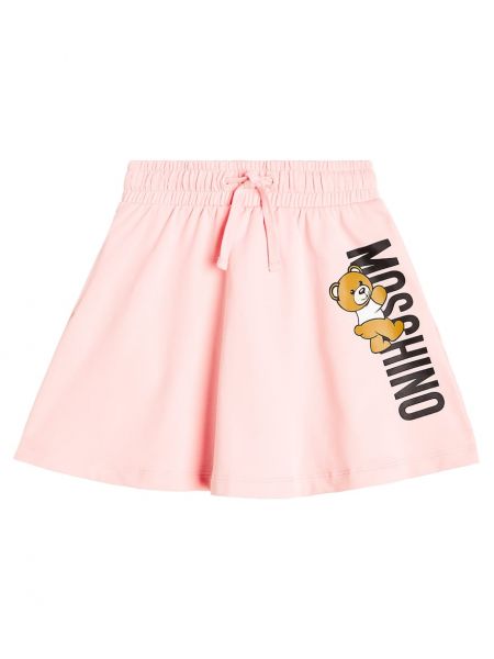 Bomuld nederdel for piger Moschino Kids pink