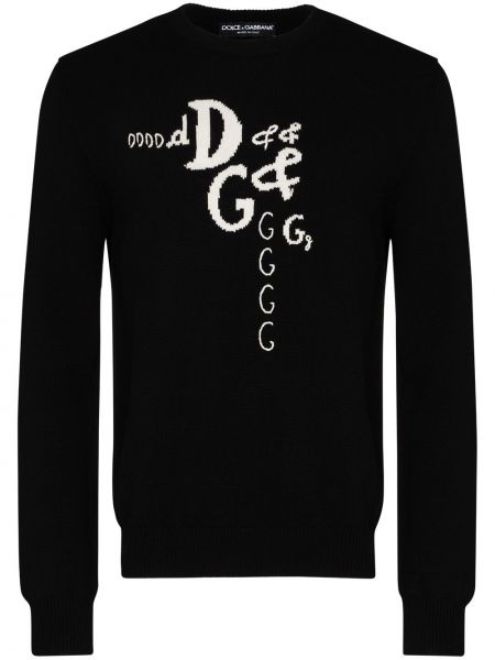 Maglione con scollo tondo Dolce & Gabbana nero