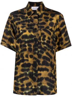 Camicia con stampa leopardato con tasche Christian Wijnants