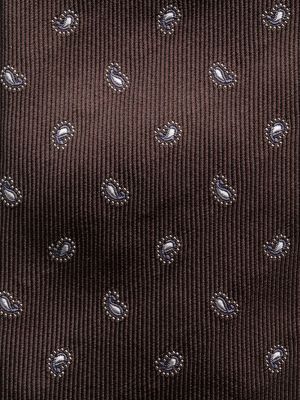 Corbata de cachemir con estampado con estampado de cachemira Brioni marrón