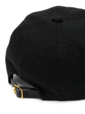 Haftowana czapka z daszkiem bawełniana Visvim czarna