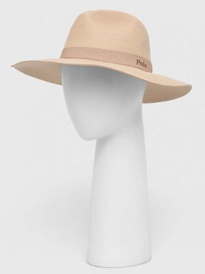 Vlněný klobouk Polo Ralph Lauren béžový