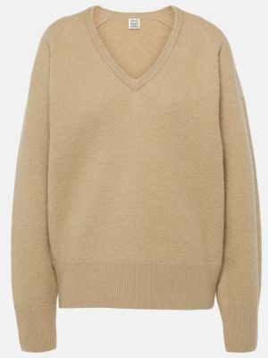 Jersey de lana de tela jersey Totême beige