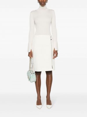 Pletené mini sukně na zip Gucci bílé