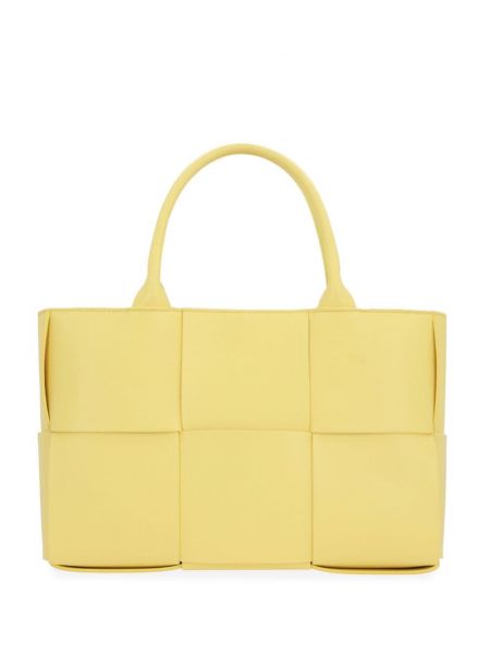 Leder shopper handtasche Bottega Veneta gelb