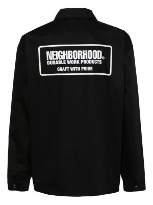 Vējjaka ar apdruku Neighborhood melns