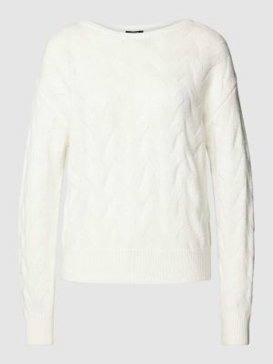 Dzianinowy sweter Comma biały