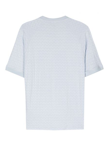 T-shirt à motif chevrons Giorgio Armani bleu