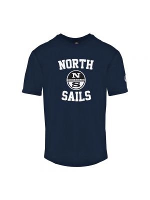 Koszulka z nadrukiem North Sails niebieska