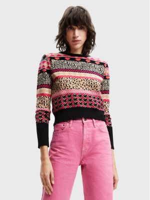Пуловер Desigual розово