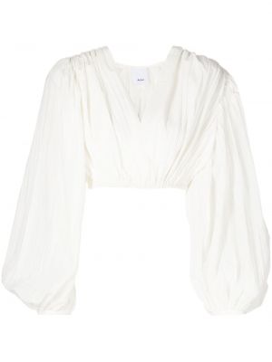 Bluse mit v-ausschnitt Acler weiß