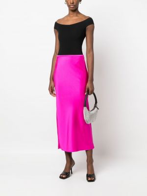 Saténové dlouhá sukně V:pm Atelier růžové