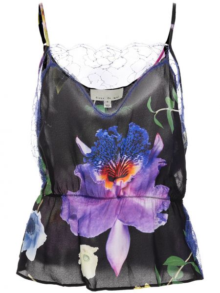 Trykt floral topp Fleur Du Mal