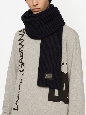 Dzianinowa szal Dolce And Gabbana czarna