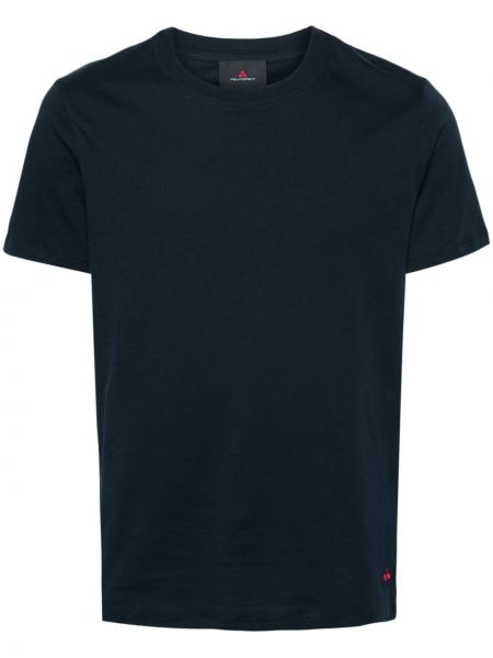 Kokvilnas t-krekls ar izšuvumiem Peuterey zils