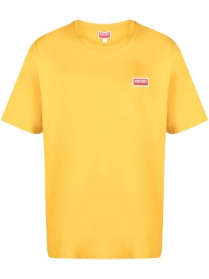 Памучна тениска Kenzo жълто