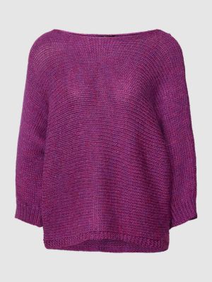 Dzianinowy sweter z dekoltem w łódkę More & More