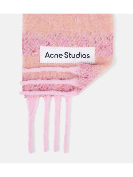 Çizgili yün şal Acne Studios pembe