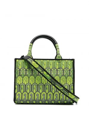 Jacquard shopping bag Furla grøn