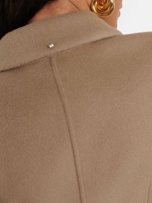 Płaszcz wełniany Sportmax brązowy