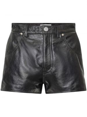 Leder shorts Frame schwarz