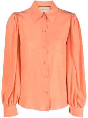 Šilkinė marškiniai Gucci oranžinė