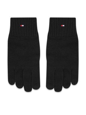 Mănuși tricotate Tommy Hilfiger negru