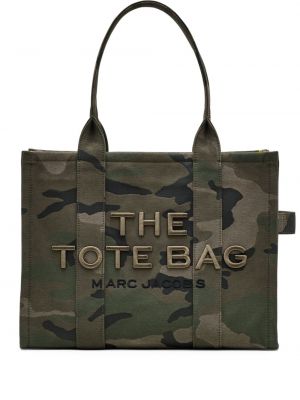 Žakárová nákupná taška Marc Jacobs zelená