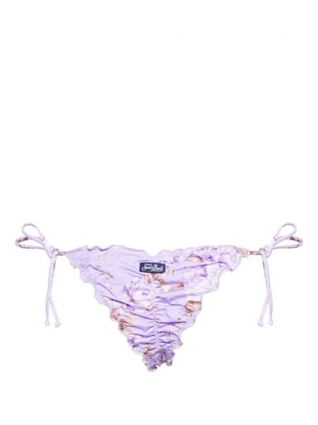 Raštuotas gėlėtas bikinis Mc2 Saint Barth violetinė