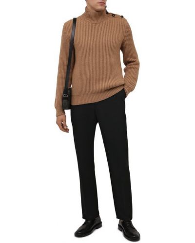 Шелковый длинный свитер Dolce & Gabbana коричневый