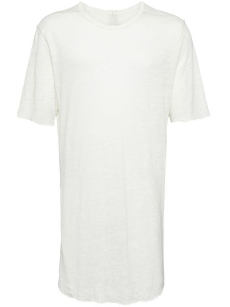 Ľanové tričko na zips Isaac Sellam Experience biela