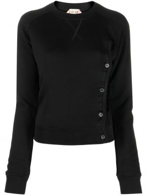 Sweatshirt mit geknöpfter N°21 schwarz