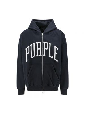 Bluza rozpinana z nadrukiem oversize Purple Brand