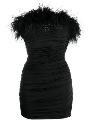 Mini obleka s perjem Nissa črna