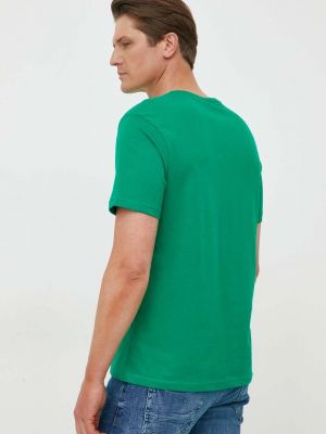 Tricou din bumbac United Colors Of Benetton verde