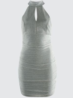 Коктейлна рокля Trendyol сиво