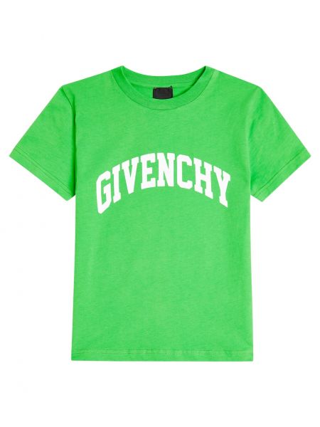 T-shirt i bomull för pojkar Givenchy Kids grön