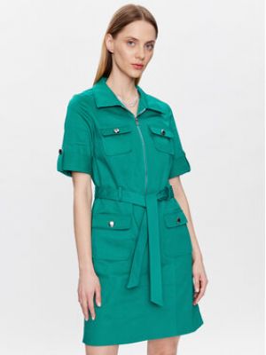 Bavlnené priliehavé šaty Morgan - zelená