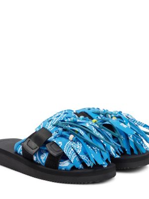Sandale cu franjuri Alanui albastru