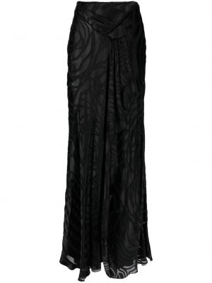 Černé drapované sukně Alberta Ferretti
