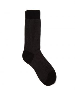 Хлопковые носки в елочку Pantherella черные