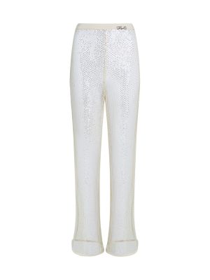 Pantaloni con paillettes Karl Lagerfeld oro