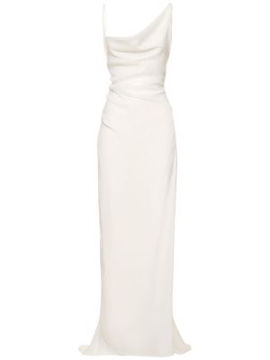 Rochie lunga cu croială ajustată cu croială lejeră Vivienne Westwood - alb