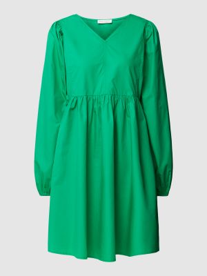 Sukienka mini z dekoltem w serek Marc O'polo zielona
