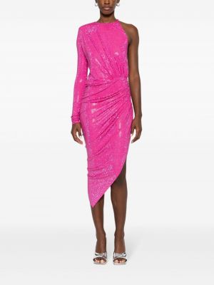 Asymetrické večerní šaty Alexandre Vauthier růžové