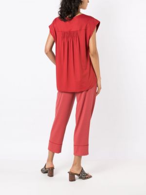 Bluse mit v-ausschnitt Alcaçuz rot